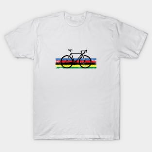 Road Bike Cycling Lover World Champion Bike Stripes T-Shirt